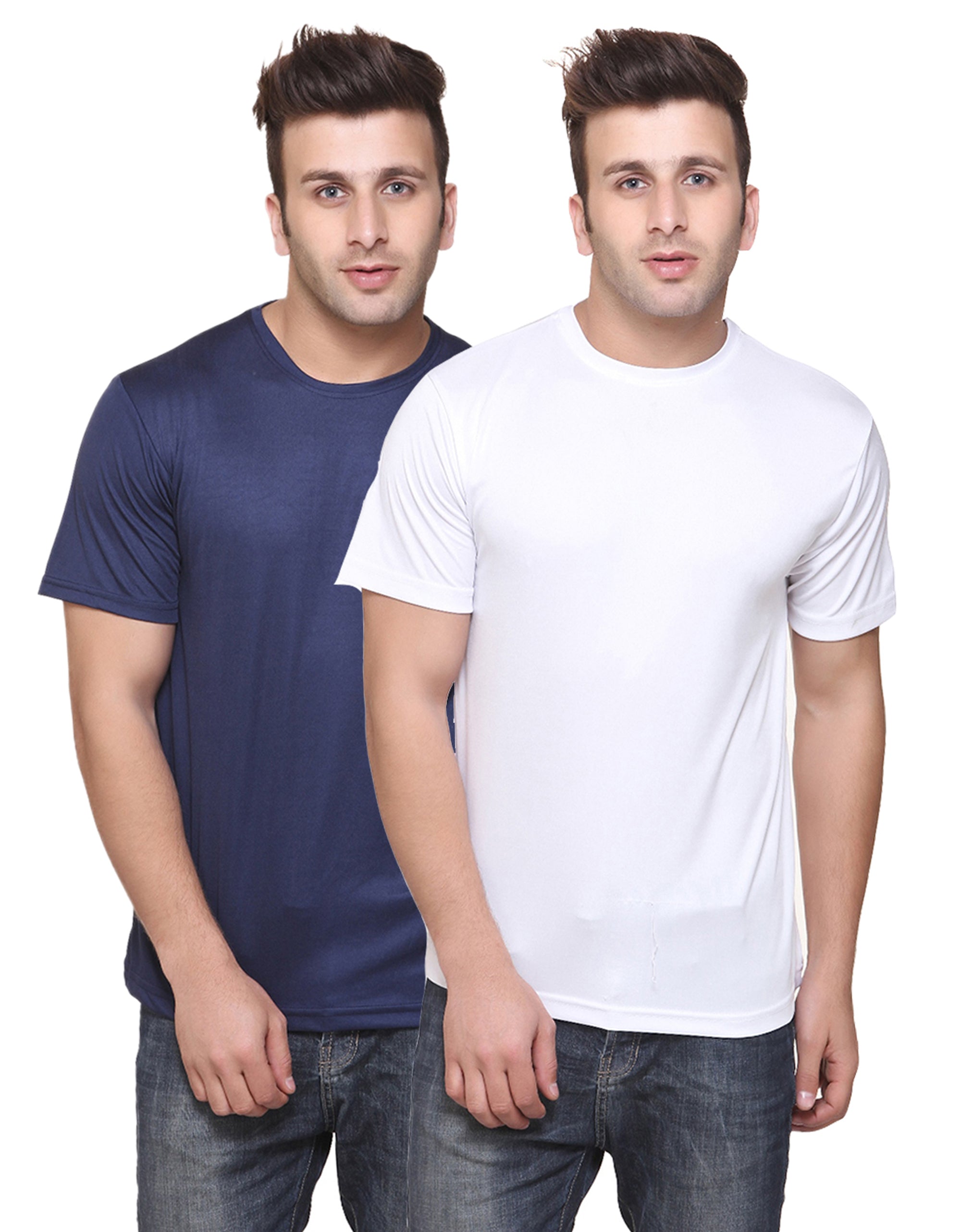 Ketex Round Neck Men's Polyester Blend Dri Fit T-Shirts (Pack of 2)